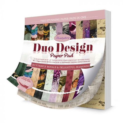 Hunkydory Crafts Duo Design Paper Pads - Butterfly Royale & Delightful Diamonds