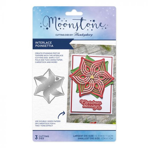 Hunkydory Crafts Moonstone Interlace Poinsettia MSTONE587