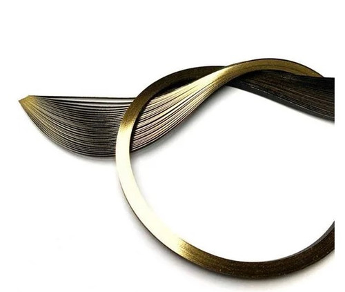 Quilled Creations 1/8" Gilded Quilling Paper - 30 Gold Edge on Black Quilling Paper