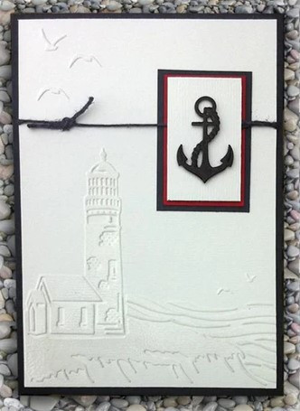 Ecstasy Crafts Coastal View Embossing Folder, 5' by 7'