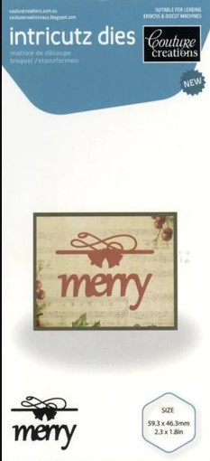 Couture Creations Christmas Eve Collection- Be Merry, 2.3'X1.8'