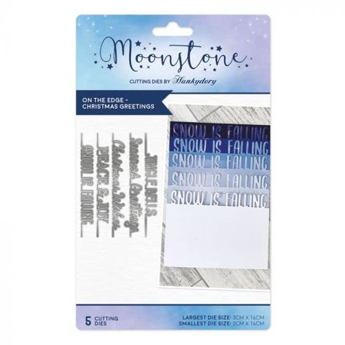Hunkydory Crafts Moonstone On The Edge Die- Christmas Greetings MSTONE583