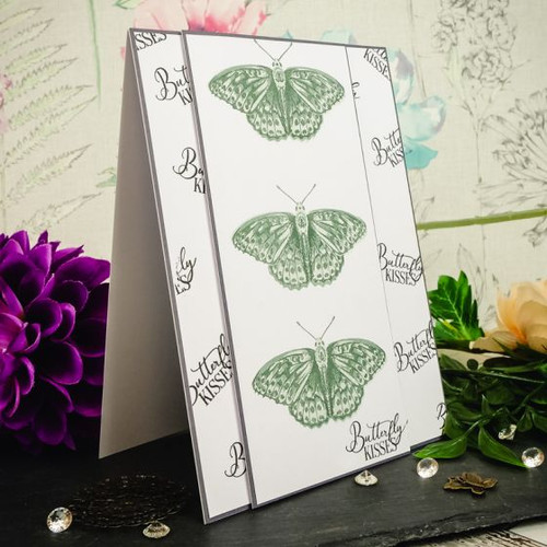 Hunkydory Crafts For the Love of Stamps- Layering Silver- Washed Fritillary Butterfly A6