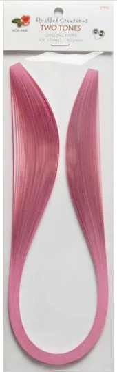 Quilled Creations 1/8" Two Tone Quilling Paper - 50 Pieces- Pink