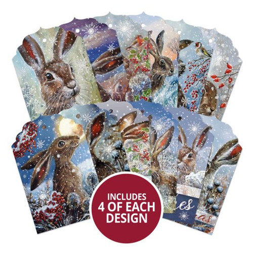Hunkydory Crafts Meadow Hares of Wintertime Matt-Tastic Tag Pad MEADOW103