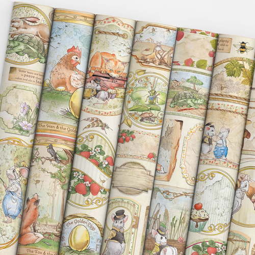 Ciao Bella A4 Creative Pad- 9 Double-sided papers- Aesop's Fables