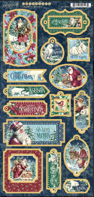 Graphic 45  Let it Snow Chipboard