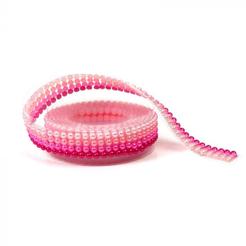 Hunkydory Diamond Sparkles Self-adhesive Gemstone Roll (1 meter of Connected 3mm gems)- Pearly Pinks- Gem257