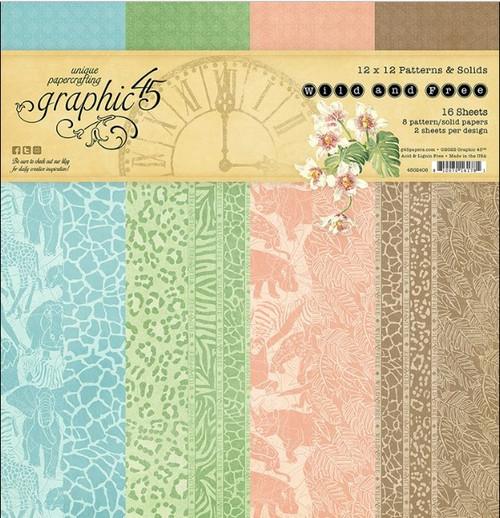 Graphic 45 12 x 12 Patterns & Solids- Wild and Free