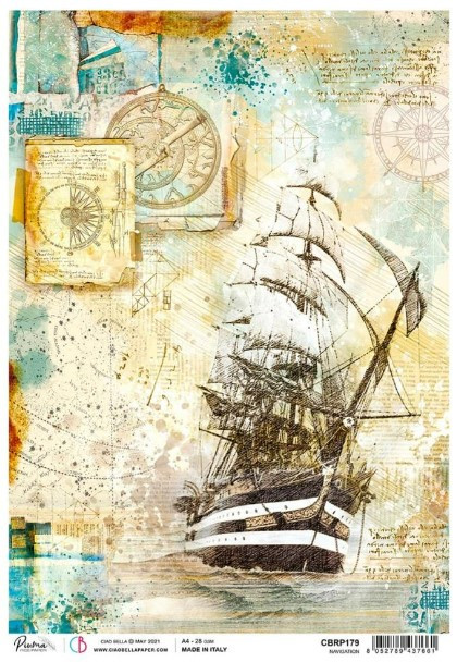 Ciao Bella Paper crafting Rice Paper Navigation CBRP179
