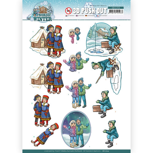 Find it Trading- Yvonne Creations- Nordic Winter- Ice Fishing SB10704