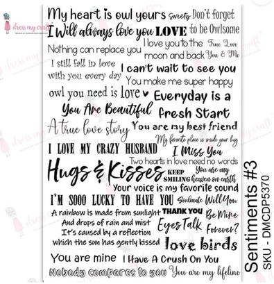Dress My Craft Transfer Me- Sentiments #3