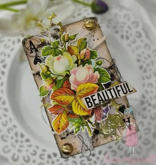 Dress My Craft Transfer Me- Vintage Flowers #4