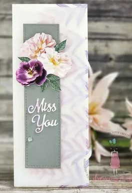 Dress My Craft Transfer Me- Purple Flowers