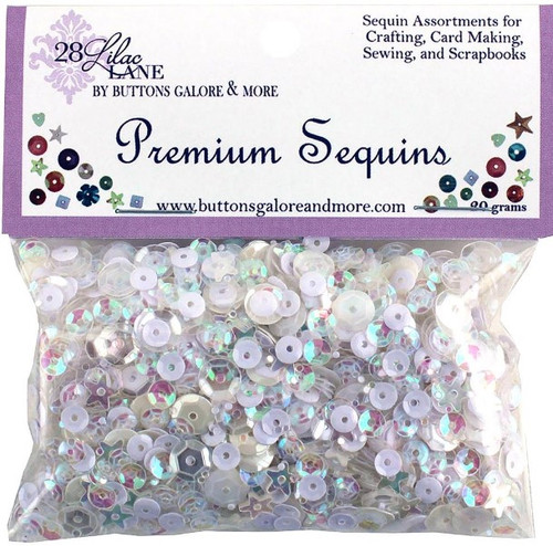 28 Lilac Lane Premium Sequins- Marshmallow PS724