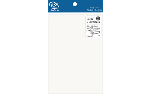 Paper Accents 4.25"x6.25" Cards and Envelopes 12pc