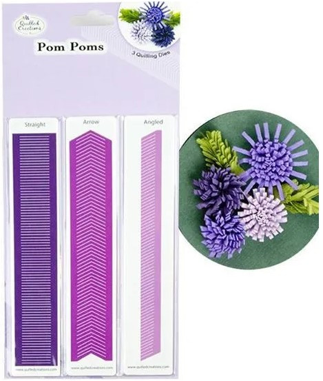 Quilled Creations Pom Poms Dies - 3 Dies