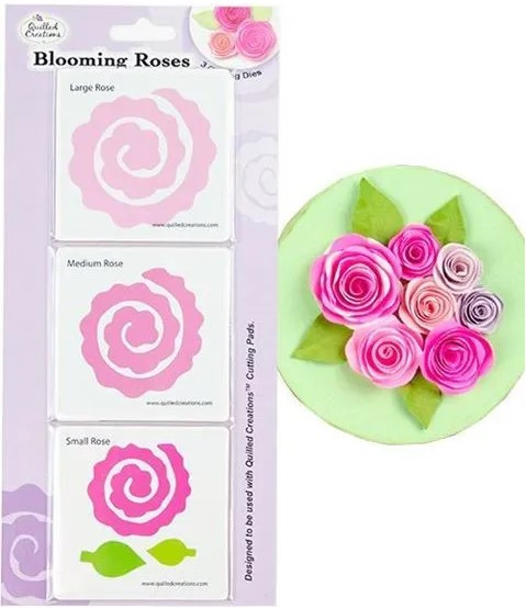 Quilled Creations Blooming Roses Dies - 3 Dies