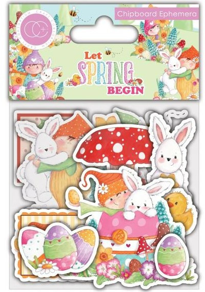 Craft Consortium- Chipboard Ephemera- Let Spring Begin 28pc