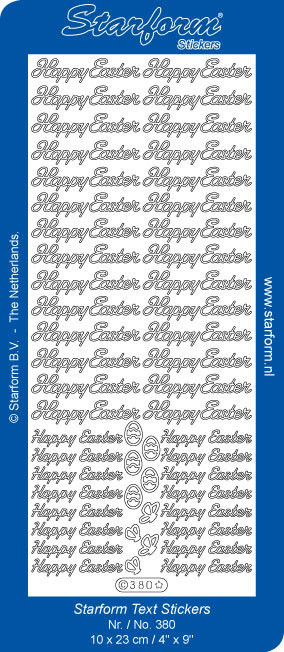Starform HAPPY EASTER Gold 380 Text Peel Sticker