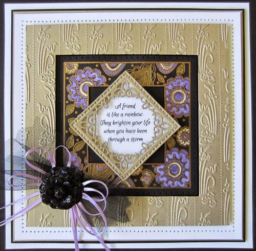 Creative Expressions EF-041 Sue Wilson Embossing Folder - Art Deco Rose Swirl