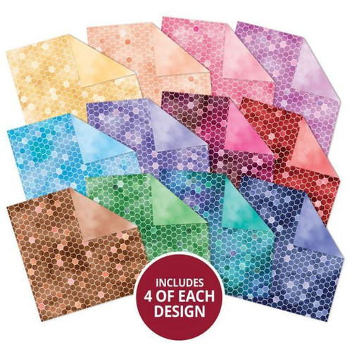 Hunkydory Crafts Duo Design Paper Pack- Rainbow Honeycomb & Candyfloss Clouds