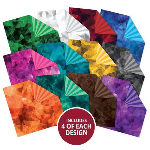 Hunkydory Crafts Duo Design Paper Pack- Color Kaleidoscope & Sensational Starbursts