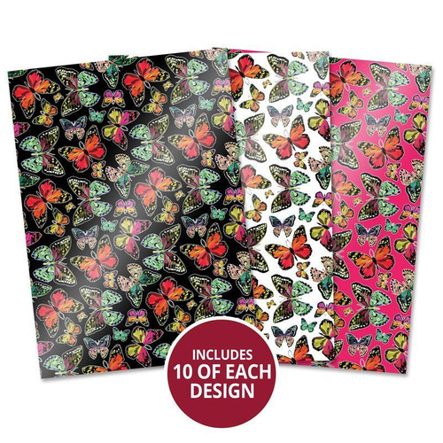 Hunkydory Crafts A4 Mirri Card Specials - Rainbow Butterflies Collection 30 sheets