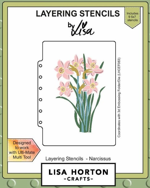 Lisa Horton Crafts- Layering Stencils- Narcissus