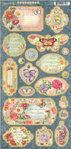 Graphic 45 Flower Market Chipboard