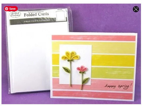 Quilled Creations 6 Blank tri fold cards and envelopes