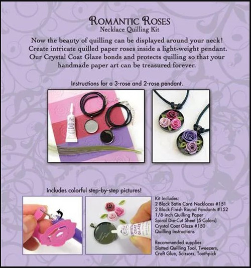 Quilled Creations- Romantic Roses Necklace Quilling Kit #280