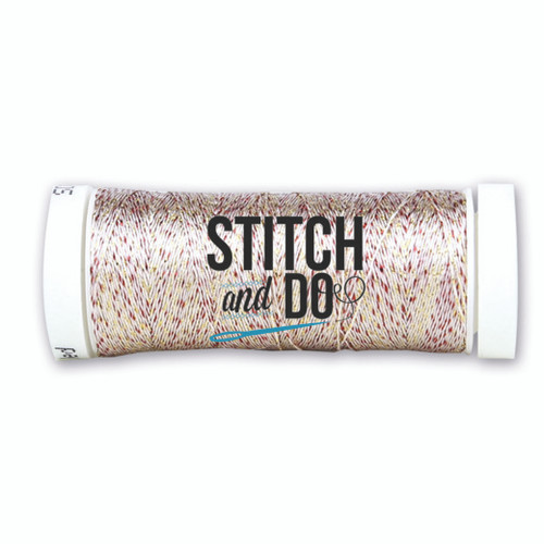 Stitch and Do Embroidery Sparkles Thread 120 m Roll- Multicolor Red SDCDS20