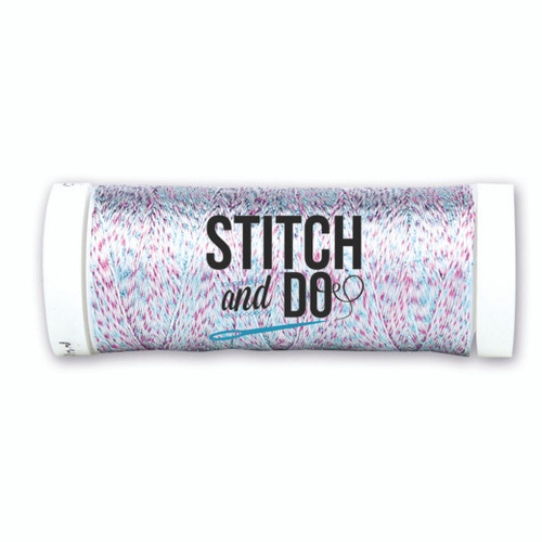 Stitch and Do Embroidery Sparkles Thread 120 m Roll- Multicolor Blue SDCDS21
