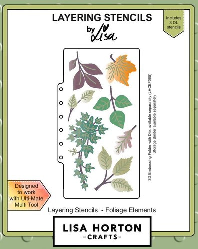 Lisa Horton Crafts- Layering Stencils- Foliage Elements