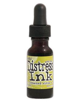 Ranger- Tim Holtz- Distress Ink Re-inker 0.5 fl oz- Crushed Olive