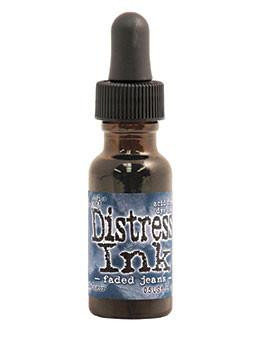 Ranger- Tim Holtz- Distress Ink Re-inker 0.5 fl oz- Faded Jeans