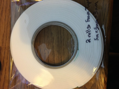 3D Foam Shaker Tape in Two 5-Meter Rolls 5mmx3mm