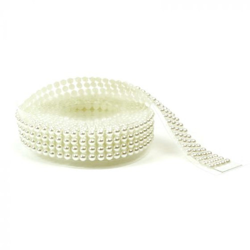 Hunkydory Diamond Sparkles Self-adhesive Gemstone Roll (1 meter of Connected 3mm gems)- Classic Pearl- Gem255