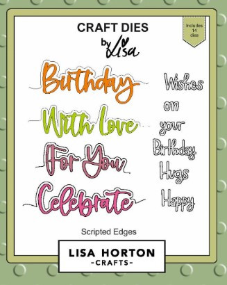 Lisa Horton Crafts- Scripted Edges Craft Dies- 14 dies