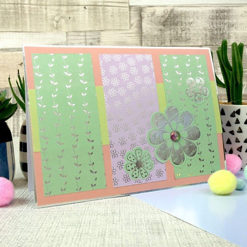 Hunkydory Crafts Stickables Die-Cut Self-Adhesive Foiled Flowers - Pretty Pastels
