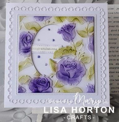 Lisa Horton Crafts- 3D Embossing Folder & 1 outline Die by Lisa- 6"x6"- Shower of Roses