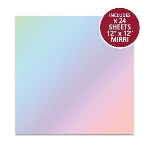 Hunkydory Mirri Card 12x12 220gsm MCD209- Rainbow Holographic
