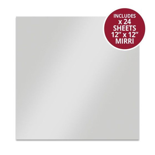 Hunkydory Mirri Card 12x12 220gsm MCD208- Stunning Silver