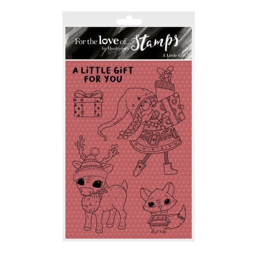 Hunkydory Crafts-For The Love of Stamps - Gnome for Christmas - A Little Gift - A6 Stamp