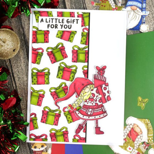 Hunkydory Crafts-For The Love of Stamps - Gnome for Christmas - A Little Gift - A6 Stamp