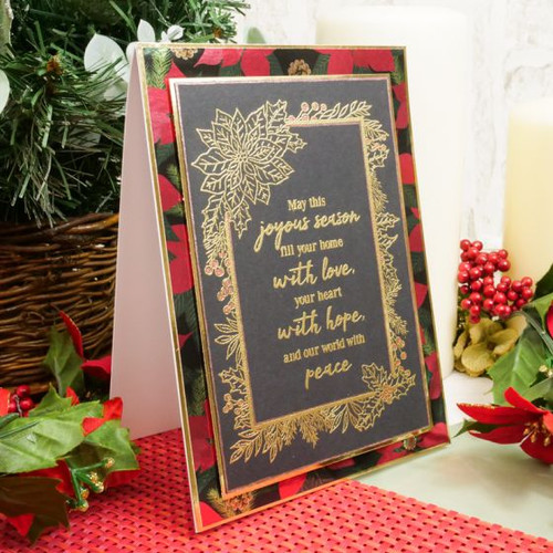 Hunkydory Crafts For the Love of Stamps- Pretty Poinsettia Frame A5