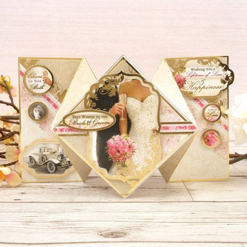 Hunkydory Crafts Luxury Shaped Card Blanks & Envelopes 5-Sets- Diamond Fold Card