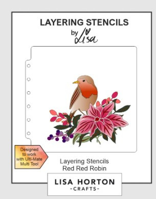 Lisa Horton Crafts- Layering Stencils- Red Red Robin