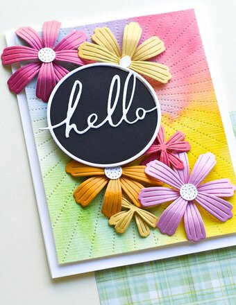 Memory Box 100% Steel Hello Cursive Script Circle Cutting Die- 94521